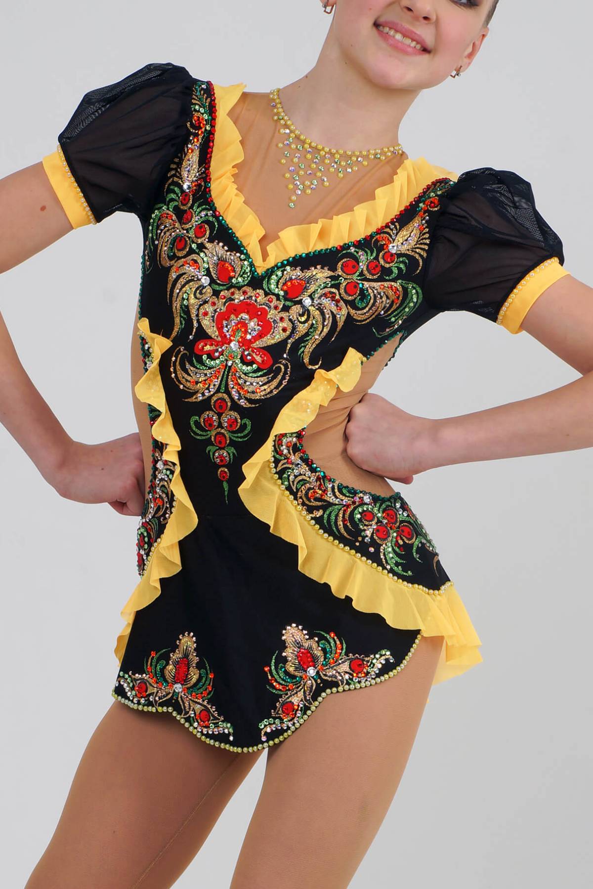 Платье для фигурного катания Русские узоры