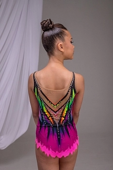 Купальник для художественной гимнастики Тропический микс