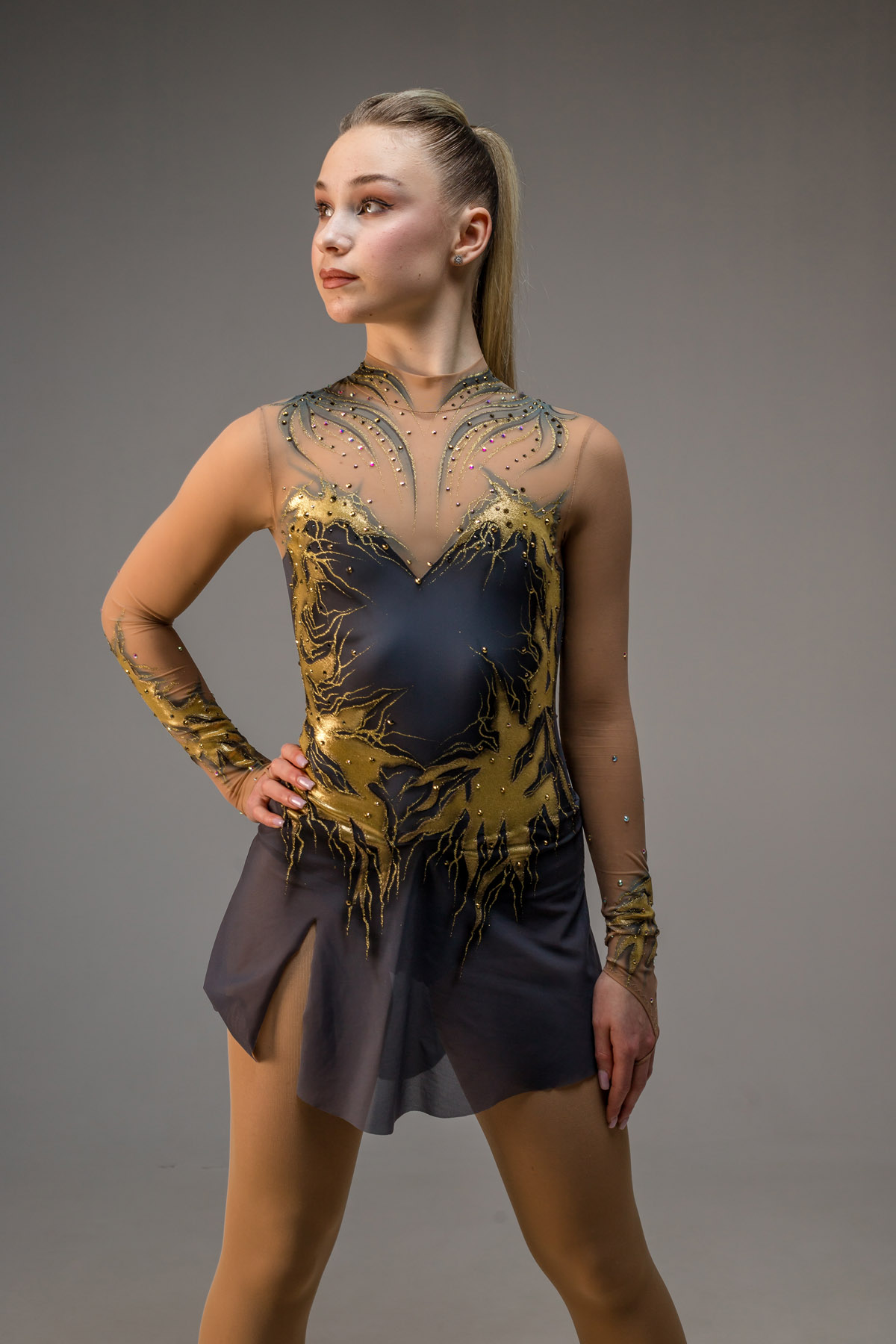 Платье для фигурного катания Джорджиа со стразами