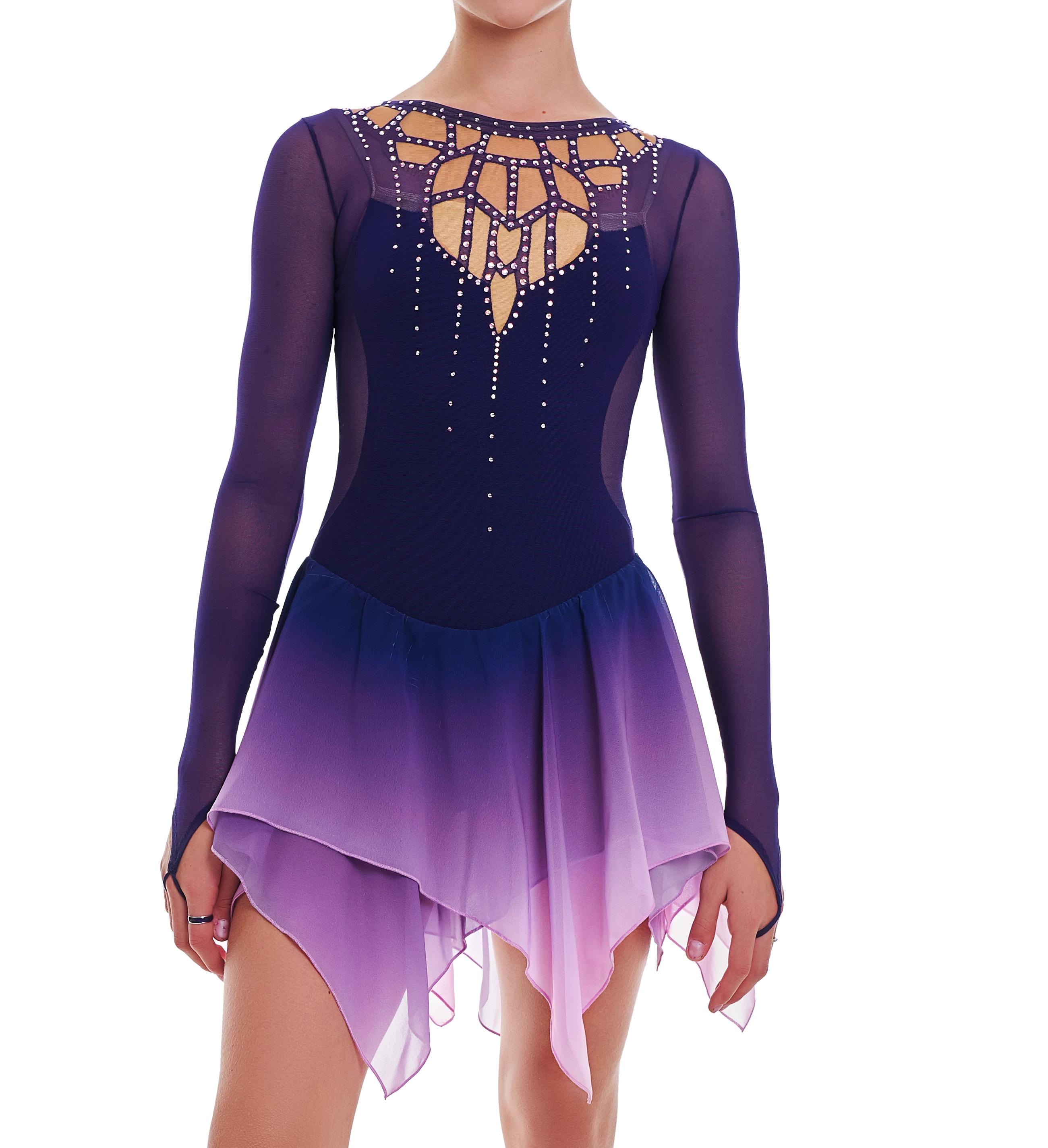 Платье для фигурного катания в наличии Море грёз