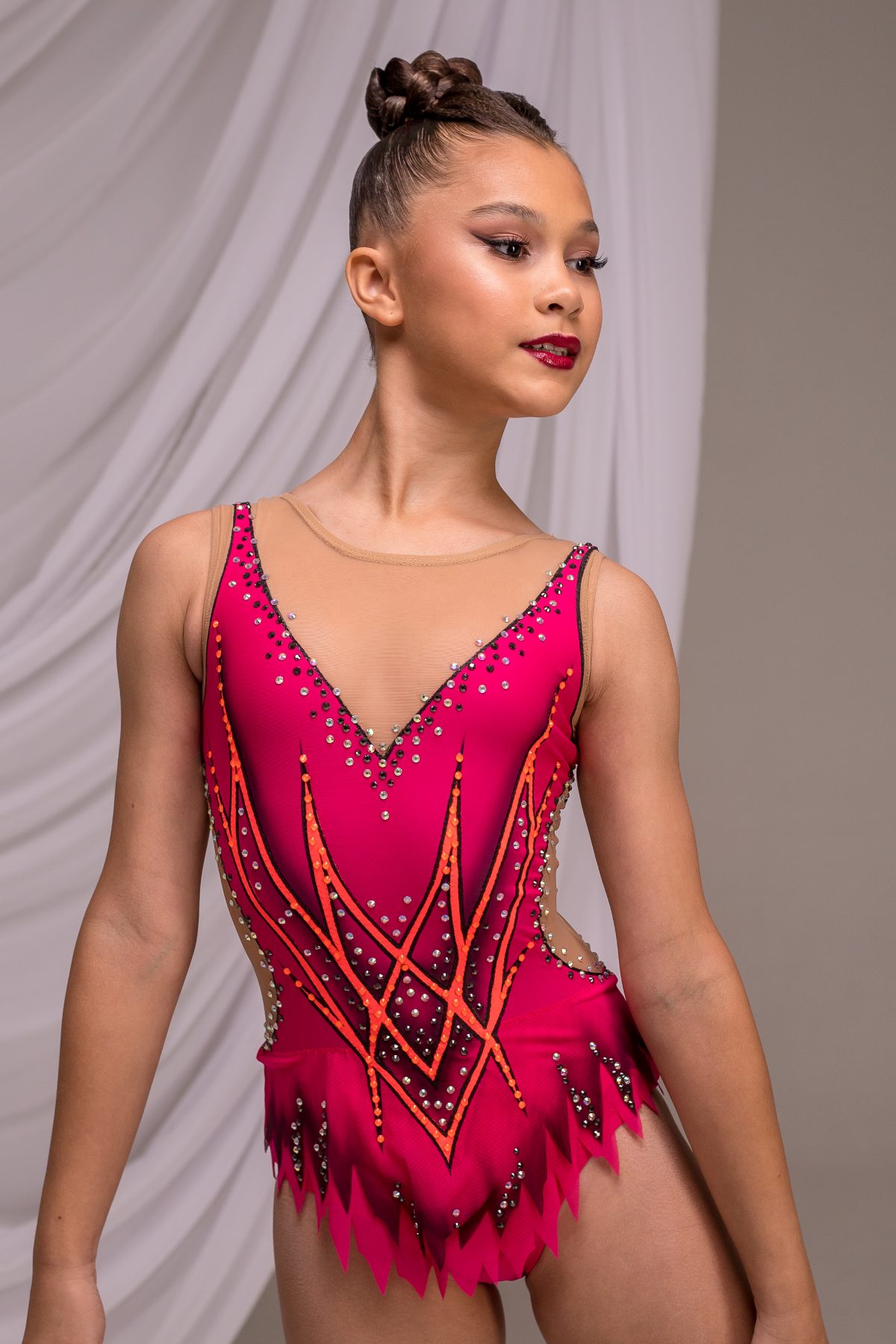 Купальник для художественной гимнастики Лучи уходящего солнца