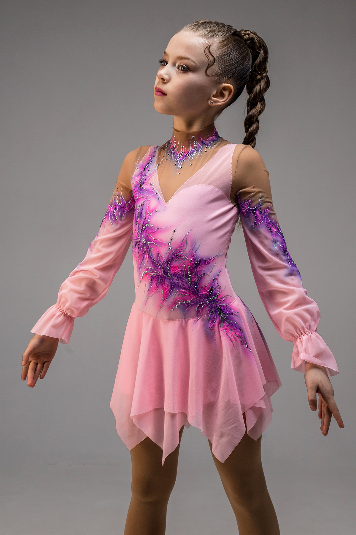 Платье для фигурного катания Цветочная соната