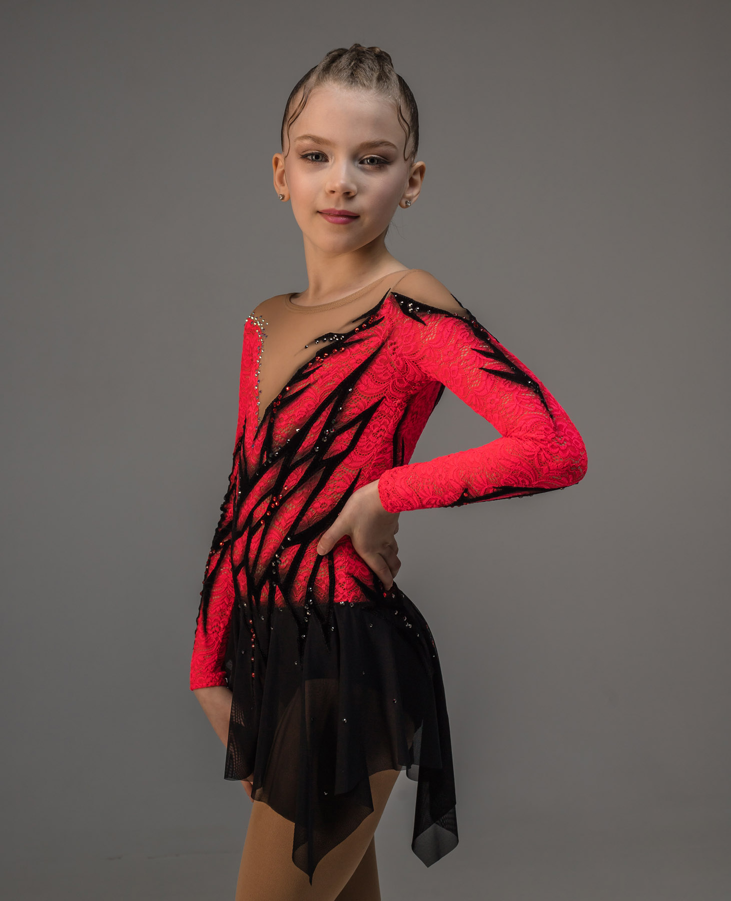 Платье для фигурного катания Стихия огня