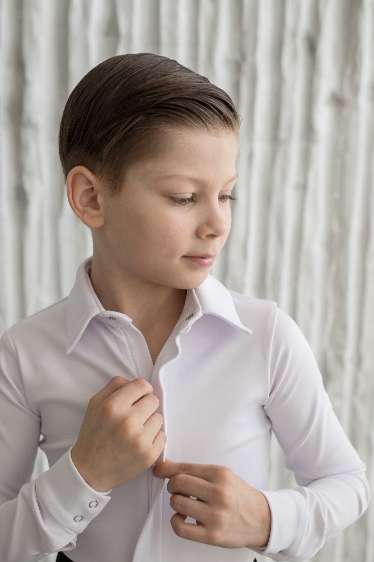Рубашка бальная Фокстрот белый аист New