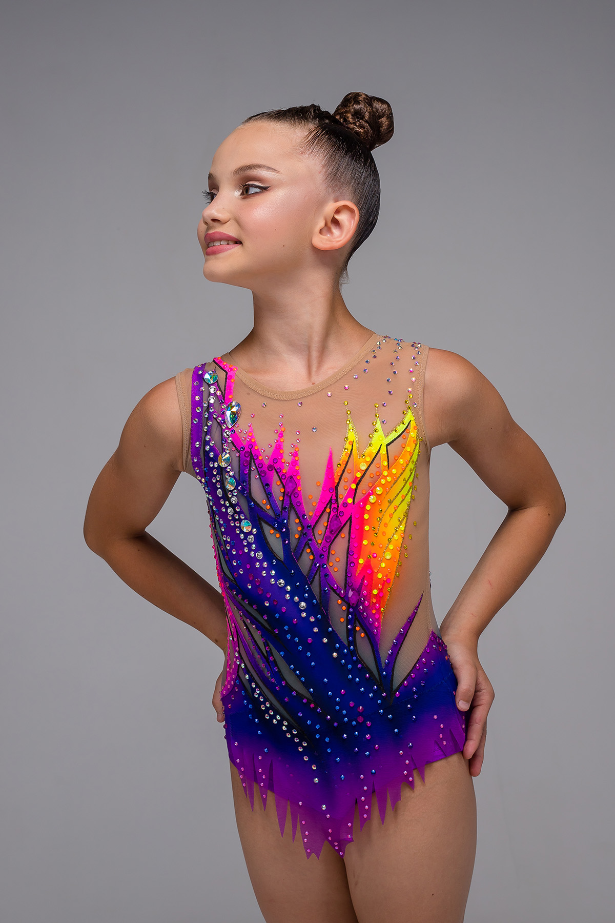 Купальник для художественной гимнастики Райский блюз
