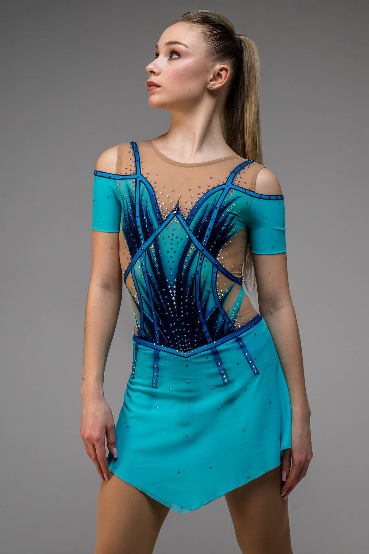 Платье для фигурного катания Изумрудная долина