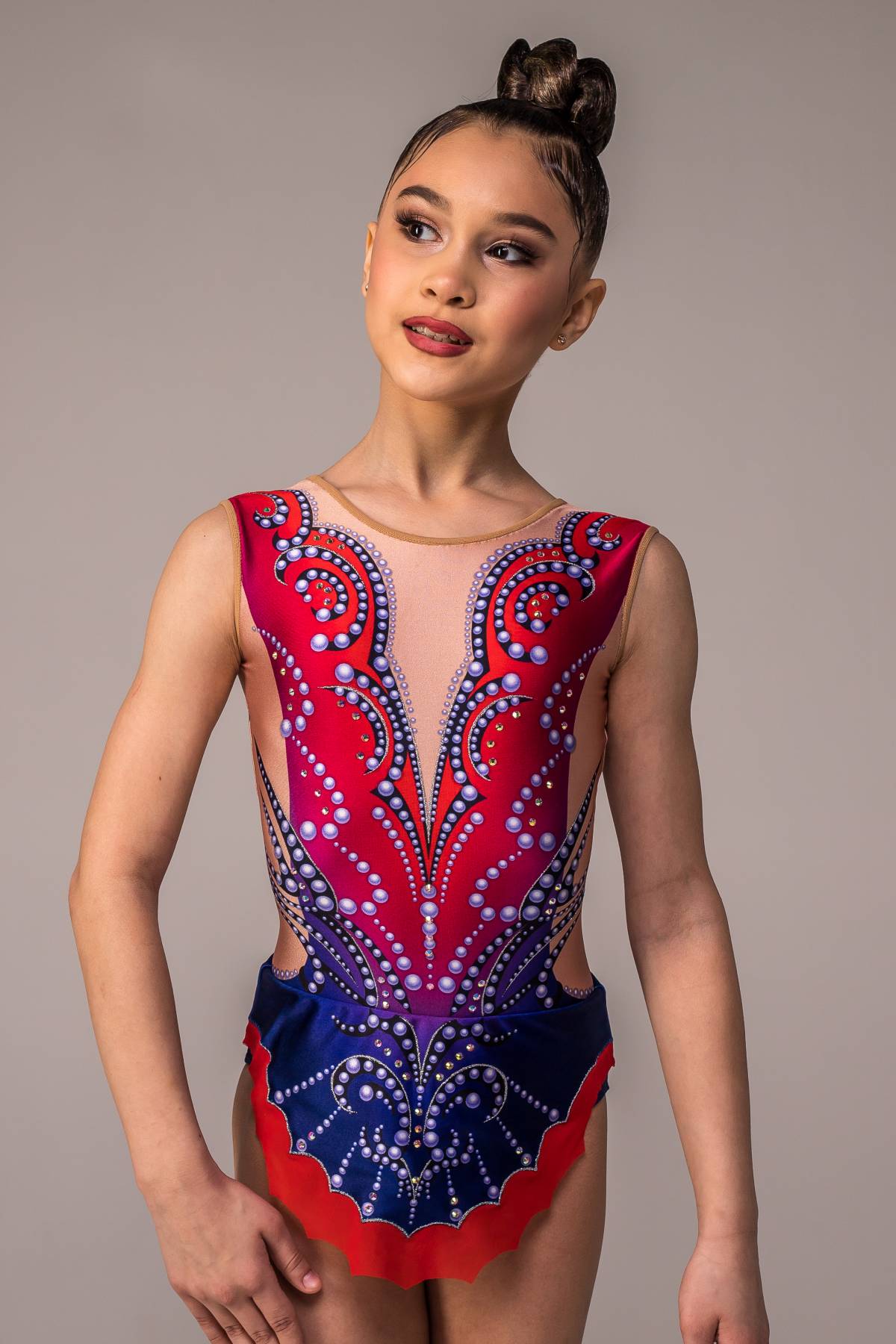 Купальник для художественной гимнастики Антрацит Red