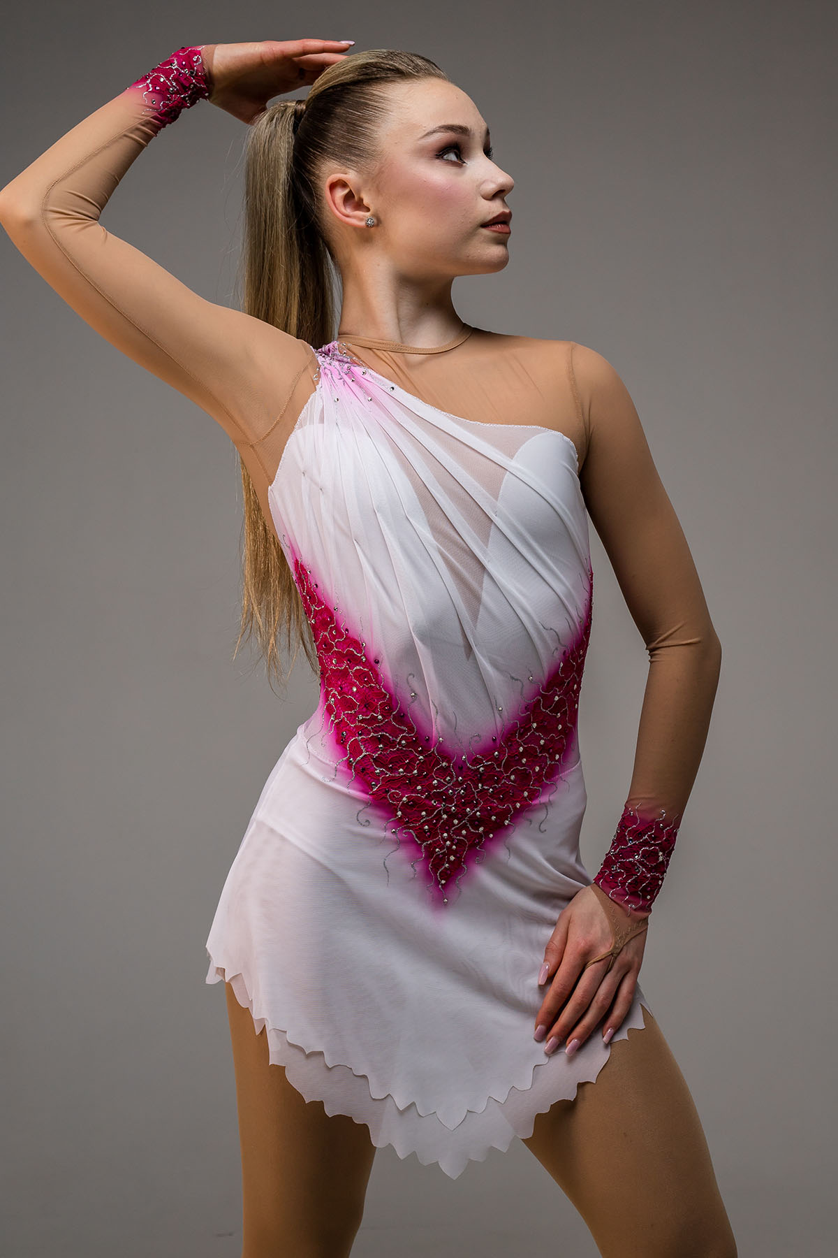 Платье для фигурного катания Мелинда со стразами