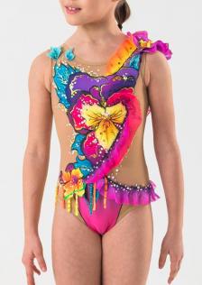 Купальник для художественной гимнастики Цветочный калейдоскоп