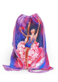 Рюкзак-мешок с принтом розовый/фиолетовый