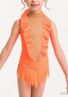 Купальник для художественной гимнастики Бон Вояж оранжевый