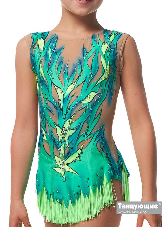 Зеленый купальник для художественной гимнастики Сокровища Амазонки — купить  в интернет-магазине «Танцующие»