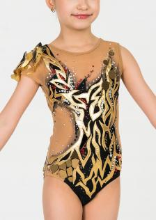 Купальник для художественной гимнастики Плетение золота