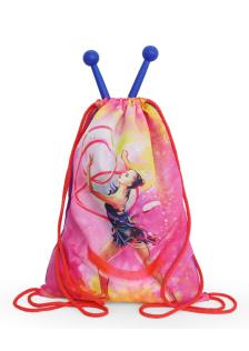 Рюкзак-мешок с принтом сиреневый/розовый