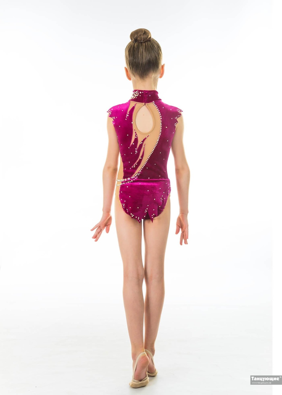 Купальник для художественной гимнастики Бархатный цветок — купить в интернет-магазине «Танцующие»